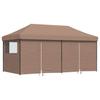 Vidaxl Pop-Up Party Tent with 4 Walls, Brown