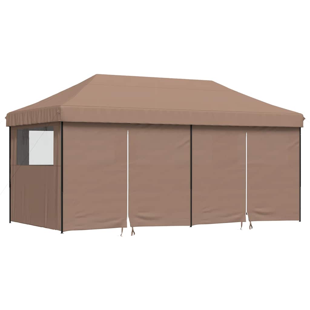 Vidaxl Pop-Up Party Tent with 4 Walls, Brown