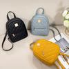 Rhombus Embroidered Small Backpack, New Small Schoolbag, Women's Backpack.