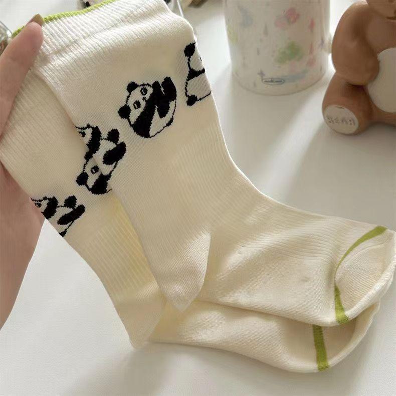 Herbst Originaldesign Farbige Punkte Mittelhohe Socken Niedliche Cartoon Studenten Mittelhohe Socken Gestreifte Punkte