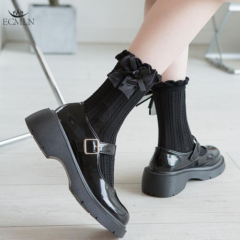 Women's Lace Ankle Socks Ruffle Frilly Socks Mesh Lace Loose Socks Slouch Socks Ankle High Socks for Women