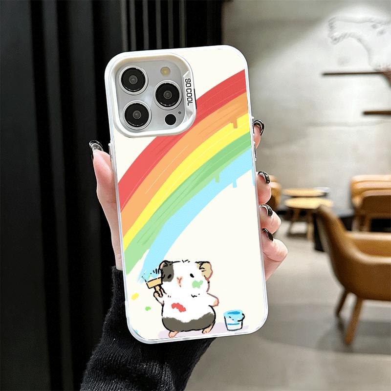 Cartoon Cute Hamster Soft Phone Case for iPhone 15 16 17 Pro Max 17Air 16E 14 Plus 13 12 Mini Shockproof Cover Back Shell