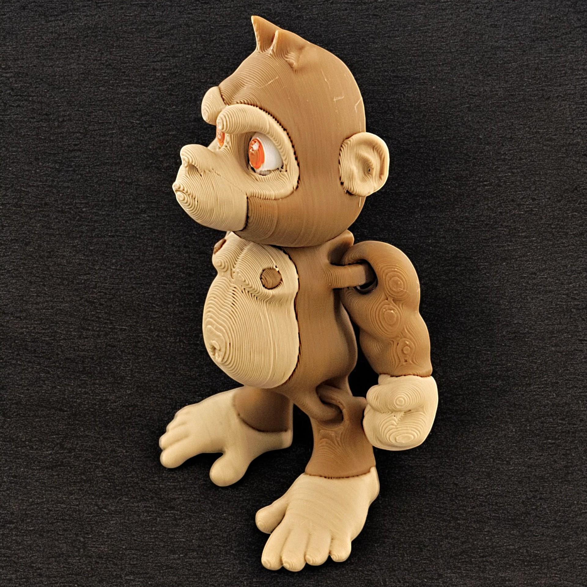 

3D-печатная подвеска-горилла - Высококачественная детская игрушка и украшение для автомобиля коричневый