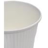 Insulated Embossed Paper Cups, White Stripe, 260ml, Pack of 50, SMP-260E AMZ260EMJ