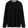 Casual Minimalist Letter Embossed Comfortable Solid Color Long Sleeve T-Shirt Men Tops Space-Black J324495-BEH