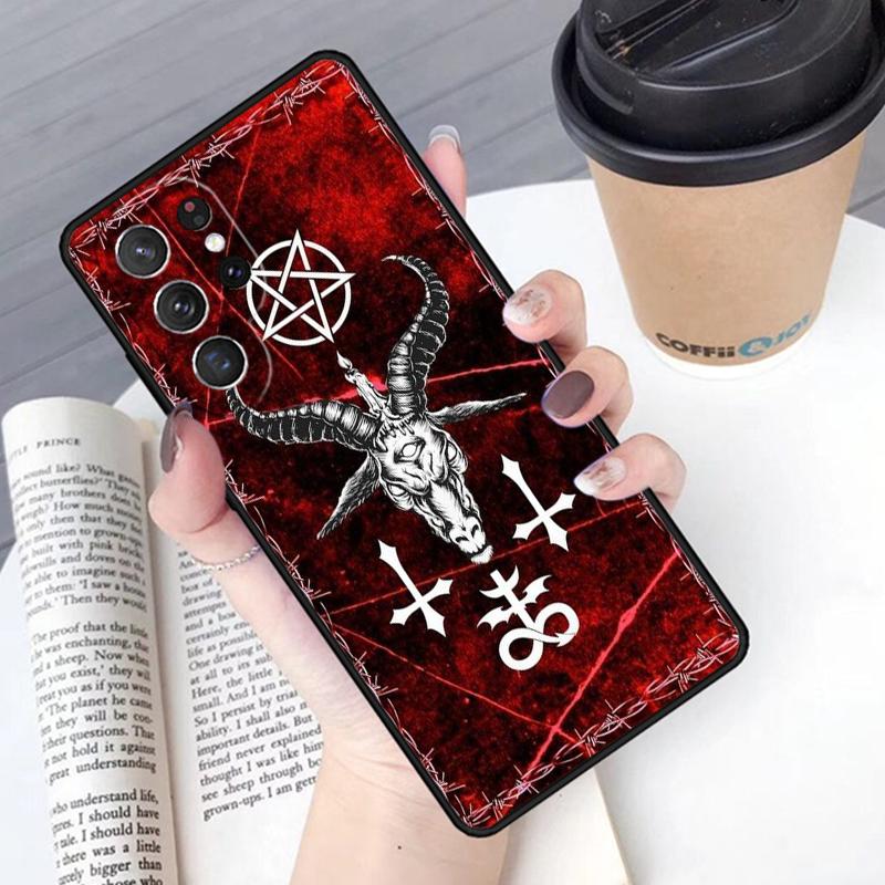 Devil Satan Phone Case Cover For Samsung Galaxy S24 S25 Ultra S21 S22 Ultra S10E Note 10 Plus Note 20 FE S23