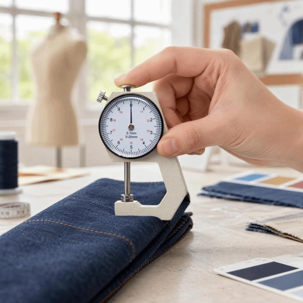 0-20mm Range Thickness Gauge Flat Head Design Flat Head Thickness Gauge  For Leather Measurement