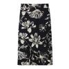 Langzi Printed A-Line Midi Skirt