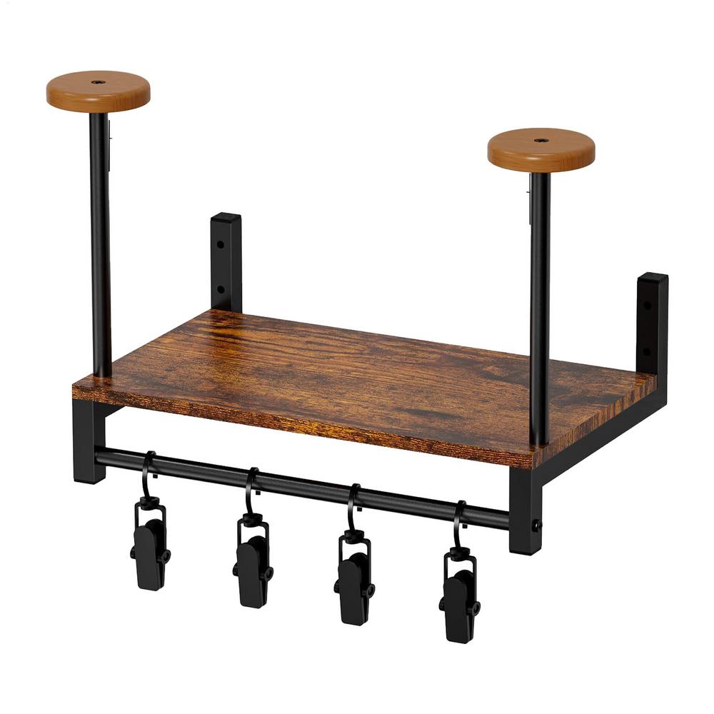 

Hat Rack Wall Mount Storage Organizer Hat Rack Hat Organizer with 4 Clips Safety Hat Hanger Display Stand Wooden Storage Rack красный