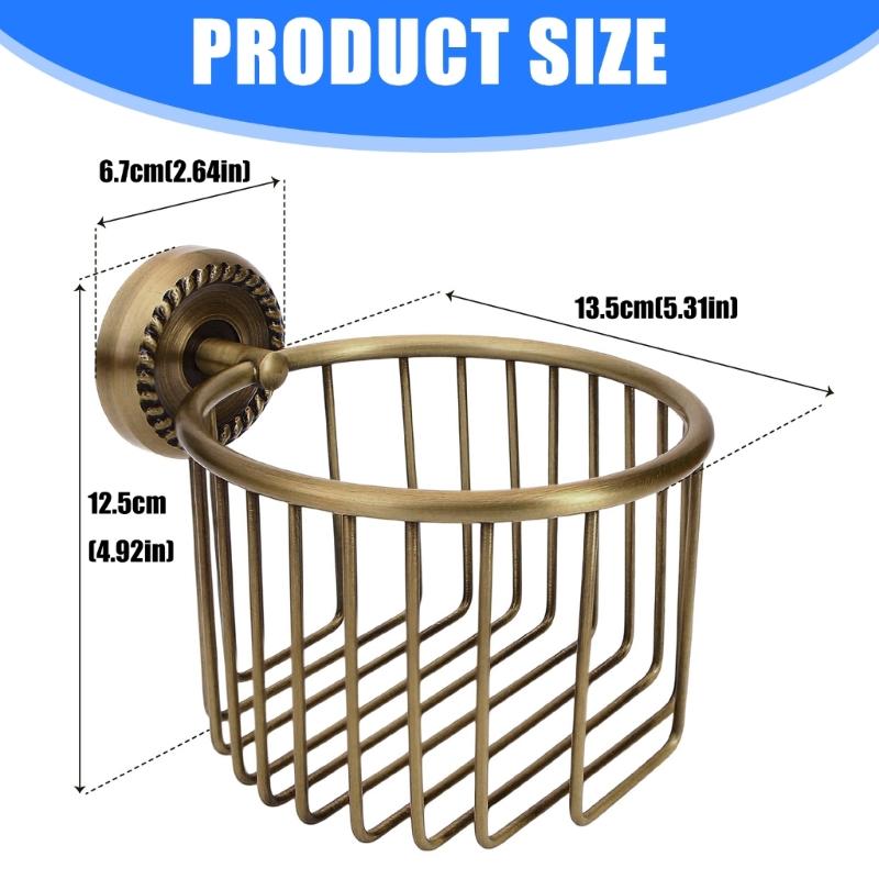 Wall Mounted Toilet Paper Dispenser Traditional Appearance Tissue Holders Simple Tool Without Assembly Bathroom Accessory