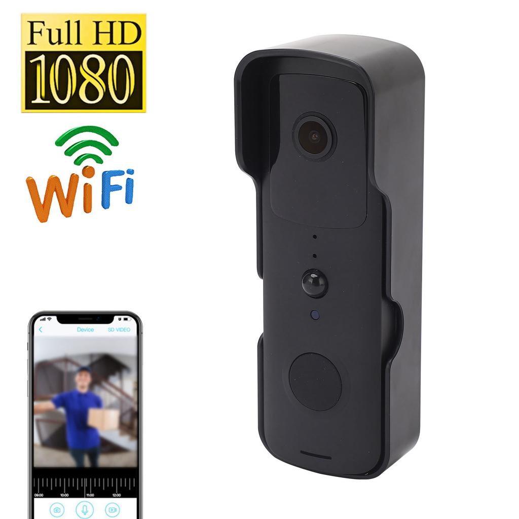 1080P WiFi Video Doorbell 2?Way Audio Night Vision Motion Detection Visual Intercom Works for Tuya