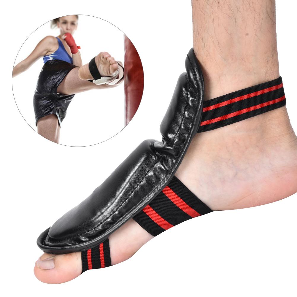 EVA Pad Instep Guards Foot Guard Protector for Sanda Boxing MMA Muay Thai(black)