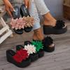 Fashion Women Slippers New Beach Wedges Sandals Fashion Flower Casual Platform Slippers Women High Heel Slippers Women Zapatos De Mujer