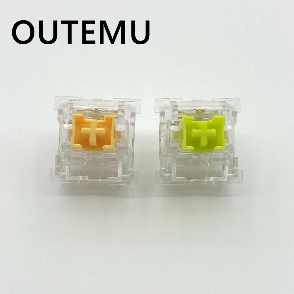 Tastiera Meccanica Outemu Silent Switch Crystal Clear PeachV3 LemonV3 5Pin Lineare Tattile Switch Mute Guscio Trasparente Lubrificato