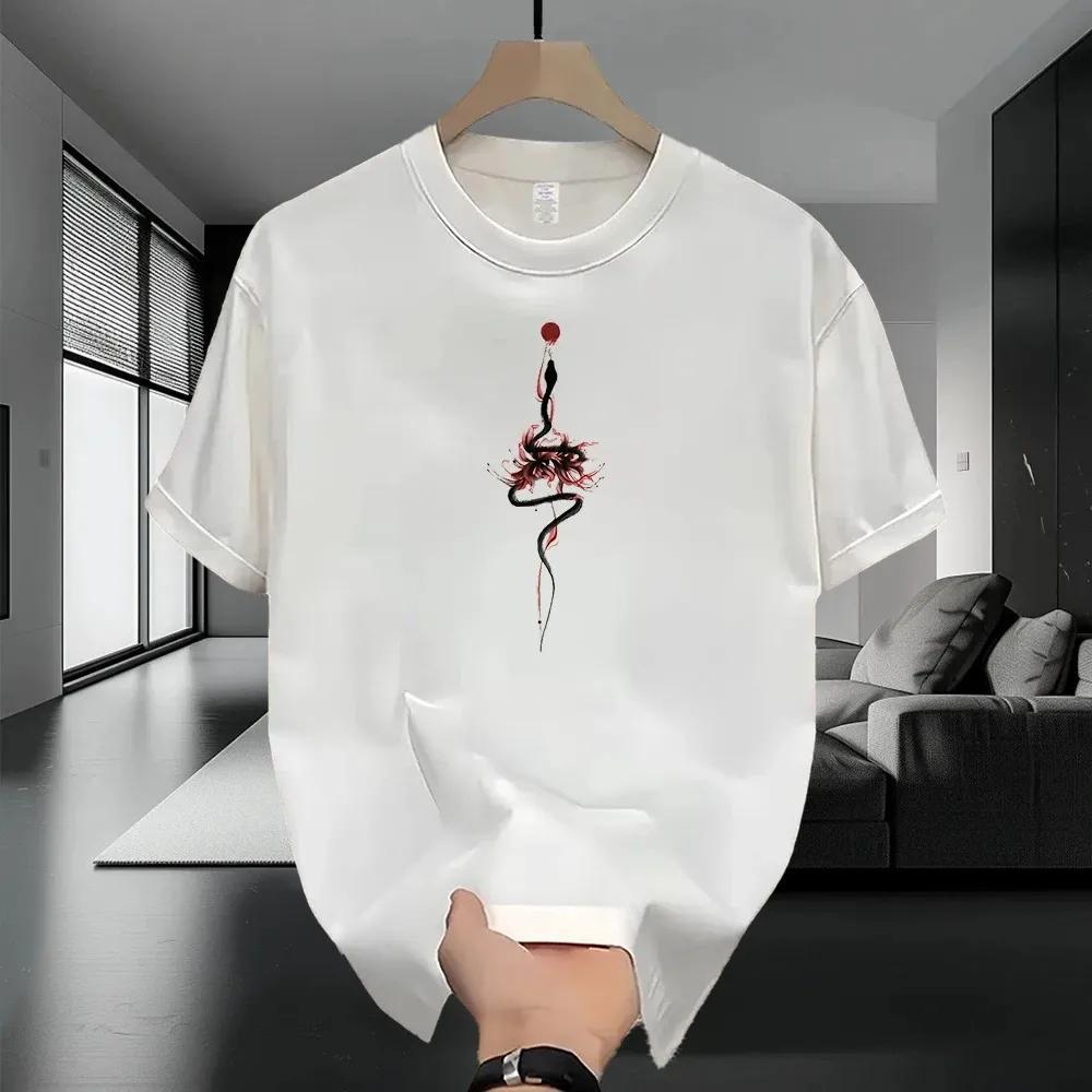 

женская мужская хлопковая футболка с круглым вырезом, с коротким рукавом, с принтом, повседневные футболки 3XL