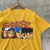 NEW GORILLAZ Band Tour Concert Heavy Cotton Yellow T Shirt S-5XL Unisex T-Shirt