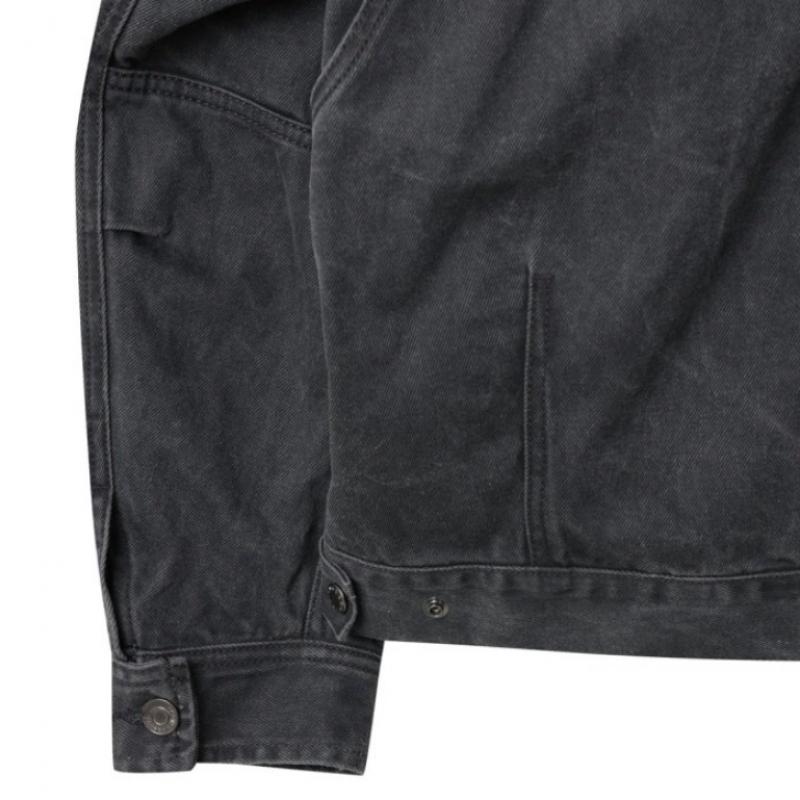Customellow Gray Pigment Dying Blouson Cwuam25381gyd
