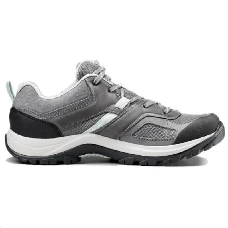 DECATHLON MH100 Mountain Hiking Shock-Absorbing Anti-Slip Abrasion Resistant Outdoor Functional Shoes Women's Grey-Green