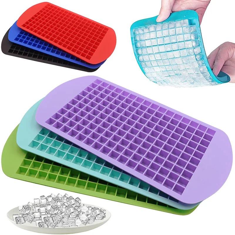 Crushed Silicone Mini Ice Cube Trays Easy Release Small Ice Cube Flexible Stackable Durable Mold BPA Free