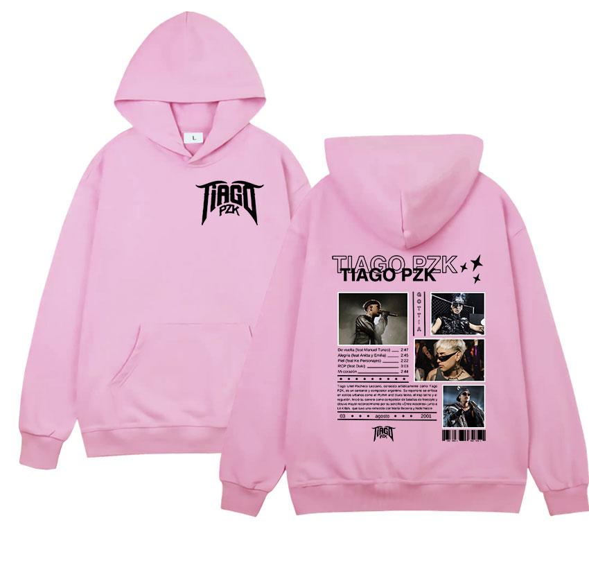 Rapper TIAGO PZK 2025 nové album Mikina Pánská Vintage Oversized Pulovr Mikina Unisex Hip Hop gotická Pulovr Mikina Streetwear