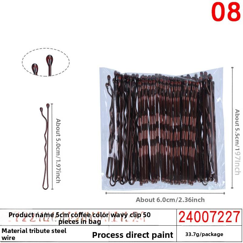 Black Steel Clip Box Contains A Straight Clip for The Bride's Updo Hairstyle Bangs Clip Wavy Hair Clip and Hair Accessory
