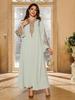 AB420 Middle East Women's Embroidered Cord Muslim Pullover Dress