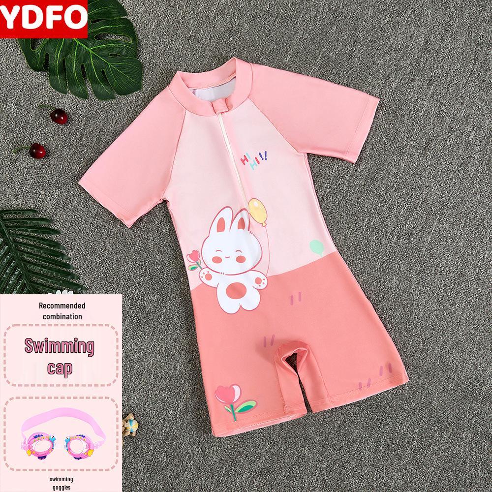 2025 New Boys' One-Piece Swimsuit: Quick-Drying, Sun Protection for Toddlers to Big Kids