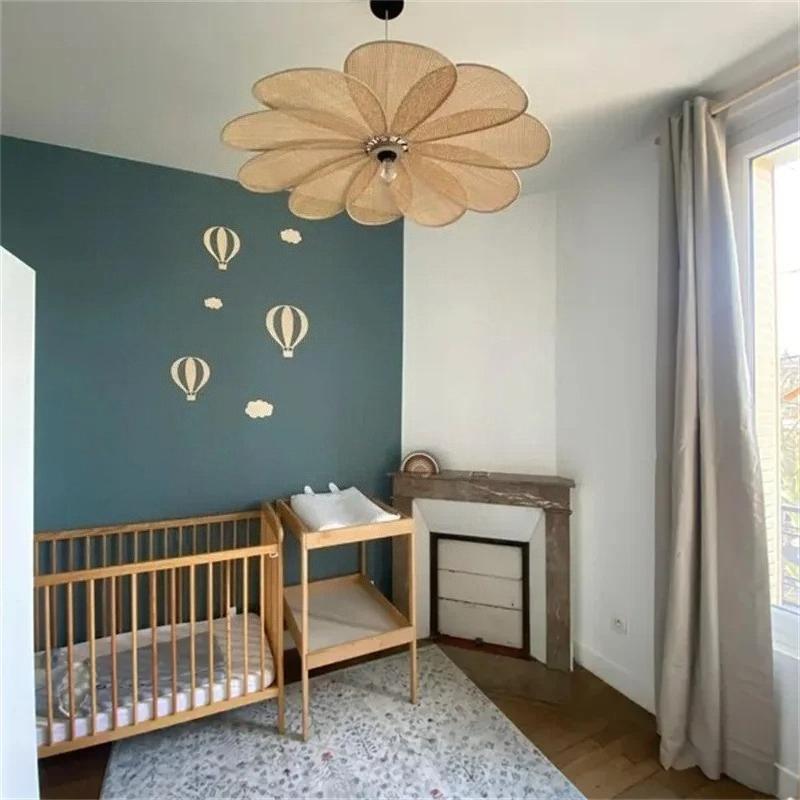 1set Creative Hot Air Balloon Wooden Plaque Wood Chip Wall Decor Living Room Bedroom Home Ornament Craft Rustic Boho Chic