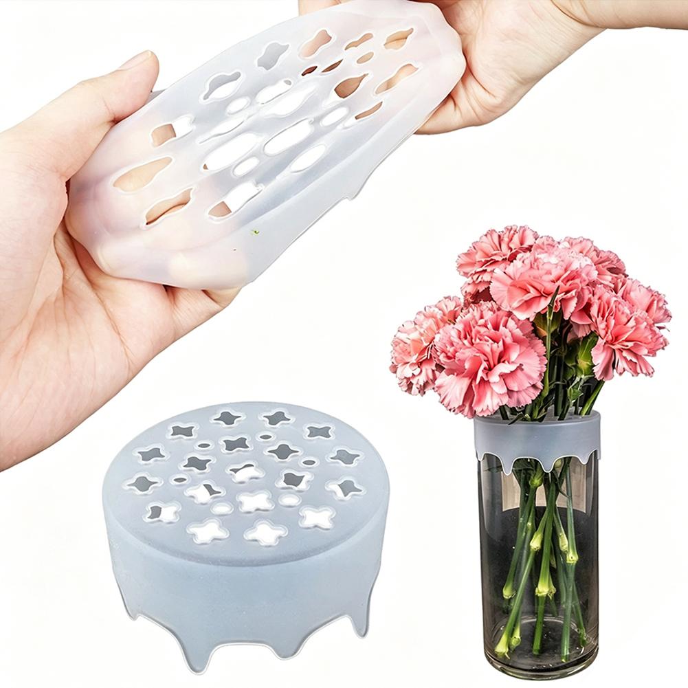 Silicone Blossom Grid Flower Arranger Reusable Floral Stem Holder For Vases, Water Proof Flower Grid For DIY Arrangements