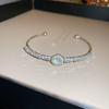 Gold-Plated Zircon Sun & Heart Bracelet: Stylish, Versatile, Elegant Light Luxury Jewelry for Women.