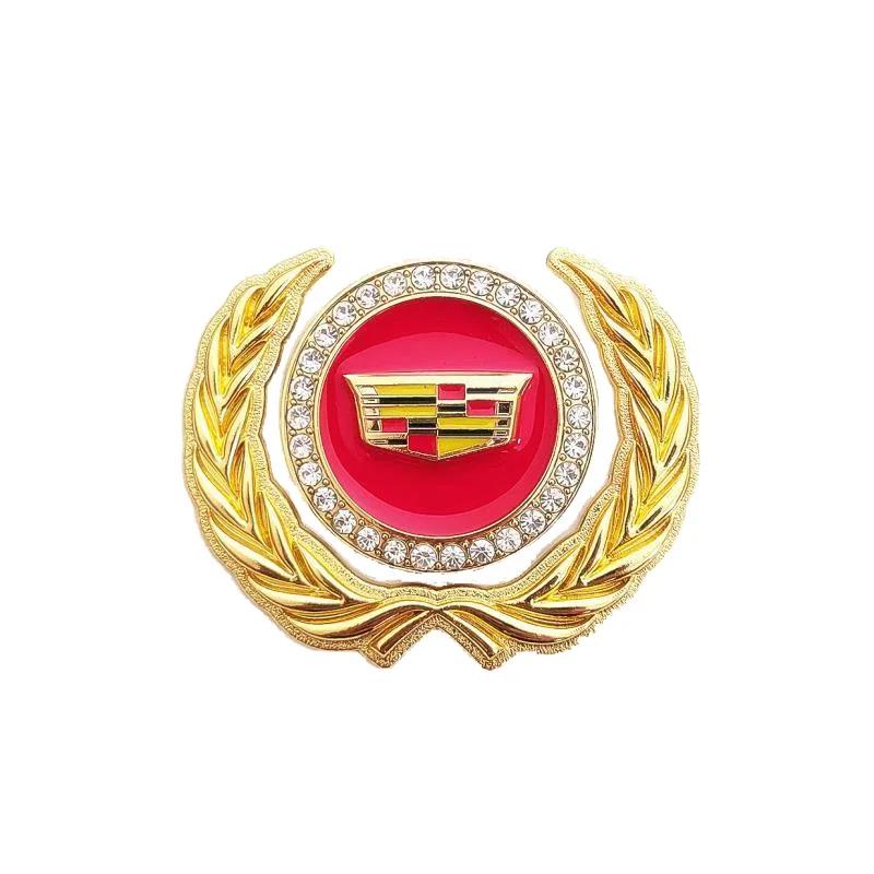 Metal for Cadillac ATS BLS CT4 CT6 CTS ESCALADE STS XLR XT5 XTS SLS Car Body Side Window Ear of Wheat Emblem Sticker Accessories