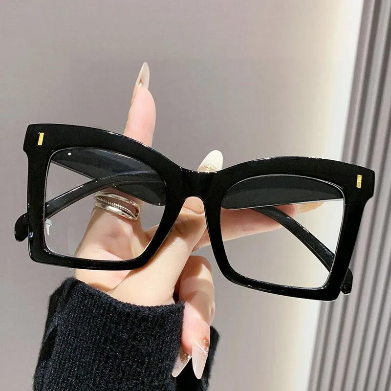 Oversized Leopard Reading Eye Glasses Women Myopia Customize Prescription Optical Anti Blue Light Frames Presbyopia 1.0 To 4.0