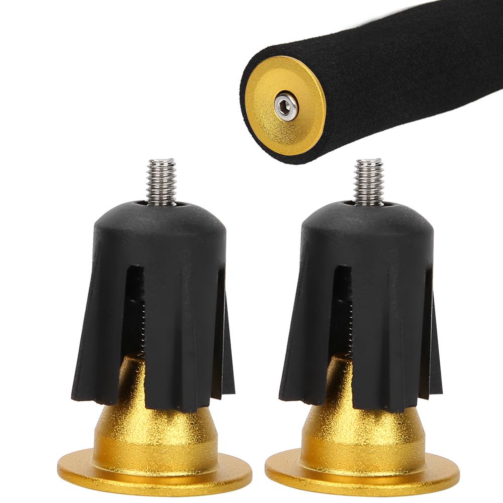 1 Pair Aluminum Alloy Bike Grips Bar End   Plug for Mountain Bike Handlebar (  color)