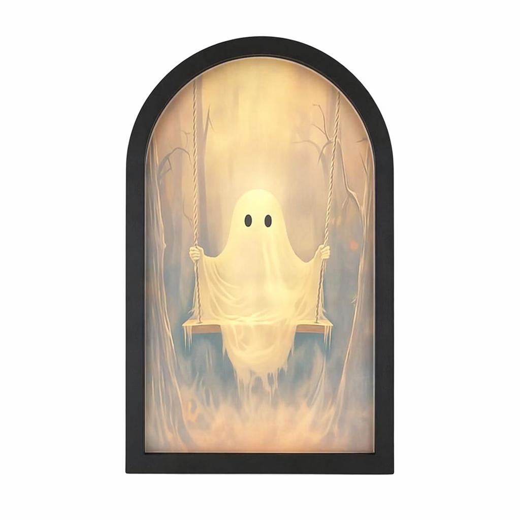 Halloweenowe Świecące Huśtające się Lustro Akrylowa Dekoracja Ścienna na Domową Imprezę