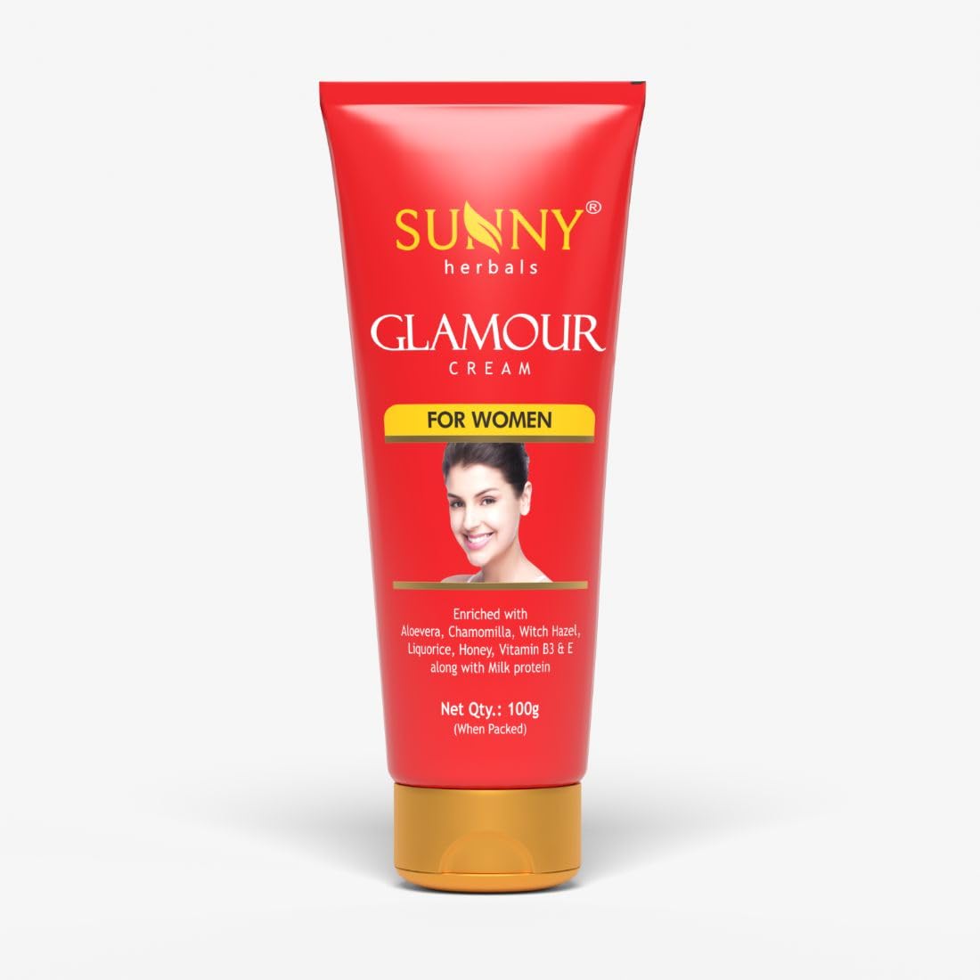 Sunny Herbals Glamour Cream 100 gm | Brighten Skin, Even Tone, Reduce Dark Spots & Revive Skin Naturally