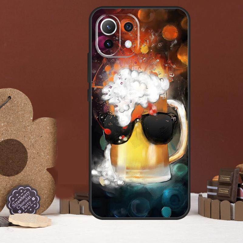 Beer Mug Beer Bubbles Case For Xiaomi 14 15 Ultra 15T 14T 13T 17 Pro Max POCO X7 Pro X5 X6 F5 F6 F7 F8 Ultra Cover