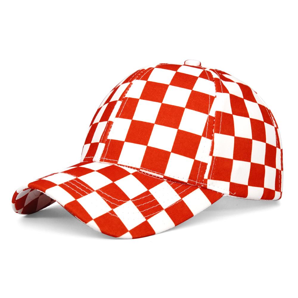 Cappellino da Baseball a Scacchiera Bianco e Nero a Quadretti Reticolo Plaid Primavera Estate Nuovo Retro Casual Parasole Cappello da Sole da Viaggio Cappello da Esterno Tendenza
