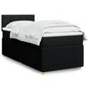 VidaXL Slatted Bed Base with Mattress Black 90x190 Cm Fabric 3287313