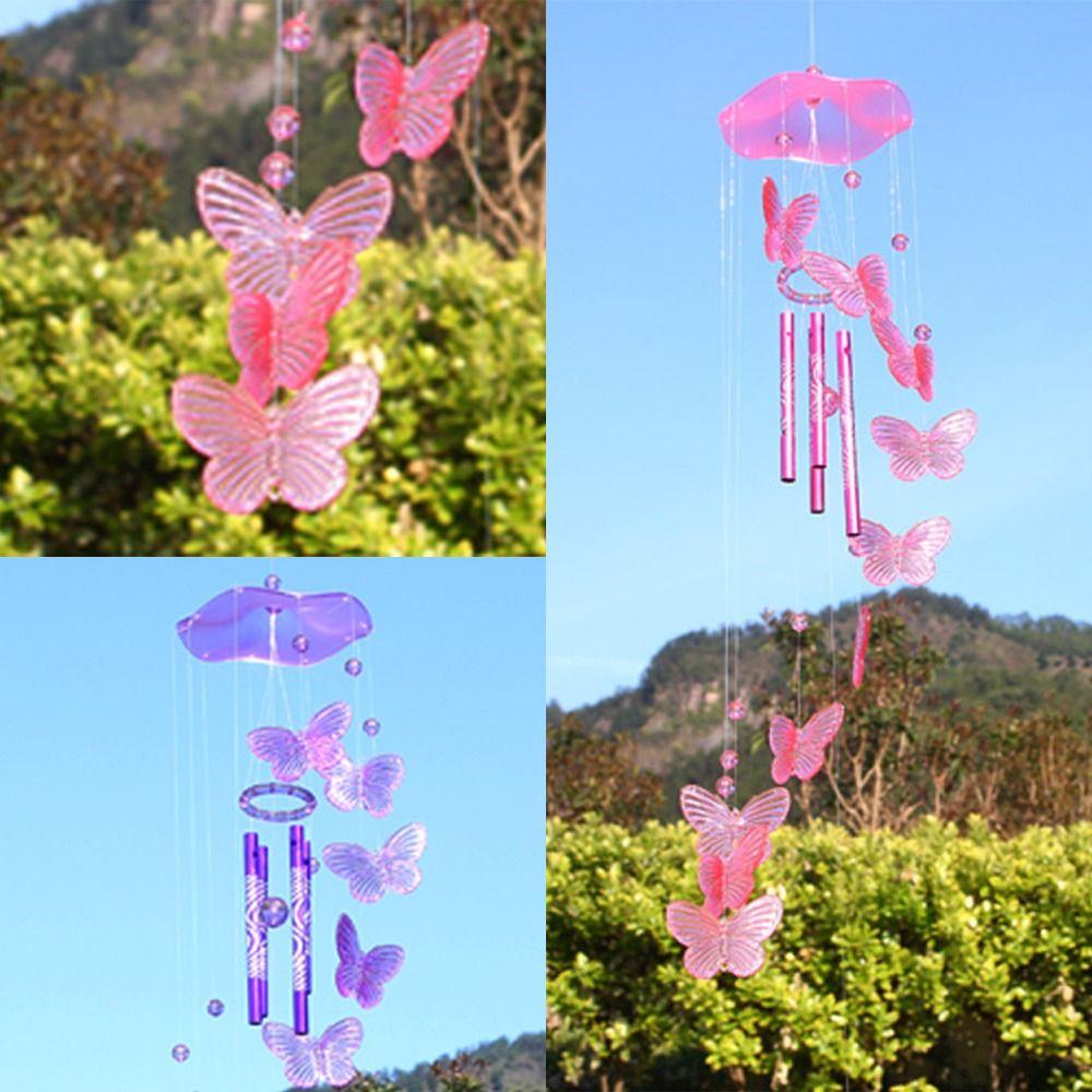 Home Garden Metal Wind Chimes Bell Butterflies Hanging Decoration  Wedding Party Supplies