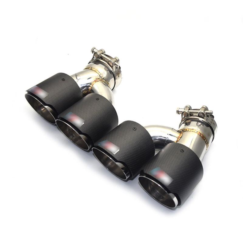 

BMW 5 Серії G30/G38 Вихлопна труба з 4 виходами, Титаново-чорна, Стиль MP, Велика квадратна