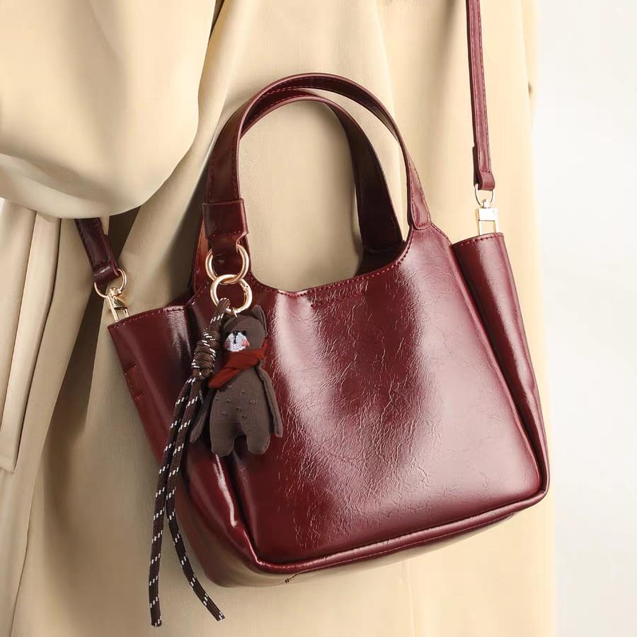 

Красная портативная сумка-корзина для овощей женская 2025 новый тренд корейская версия сумка-ведро свадебная сумка свадебная сумка-мессенджер бордовый