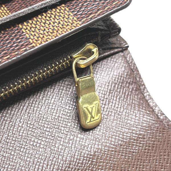 Louis Vuitton Damier Portefeiulle Sarah N63209 Long Wallet Purse Ebene Brown Used