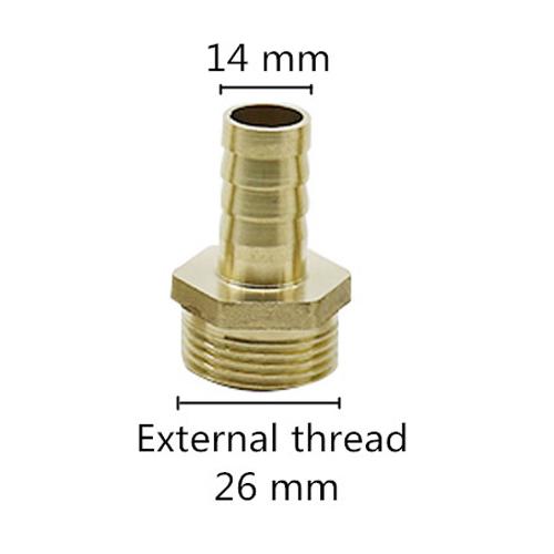 Hose Barb Connector copper  3/4" female Male Thread Pipe Fitting Barb Hose Pagoda Coupling Tail Connector 8/10/12/14/16mm hose