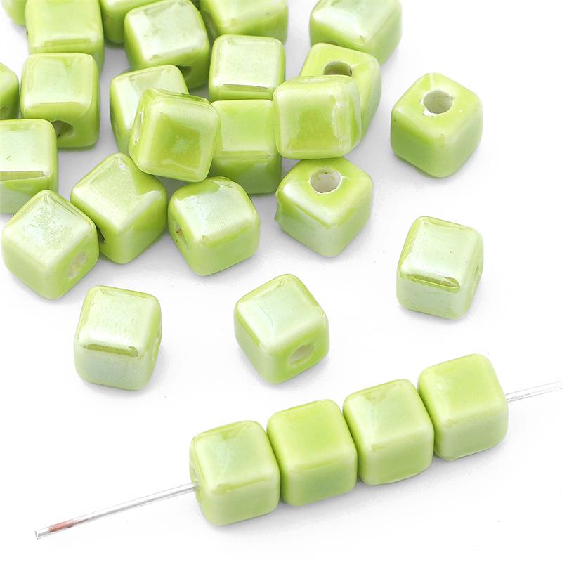 Five-Petal Flower Ceramic Beads for DIY Jewelry Making
