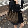 Slack large capacity leopard print bag new casual versatile messenger bag women commuter shoulder tote bag