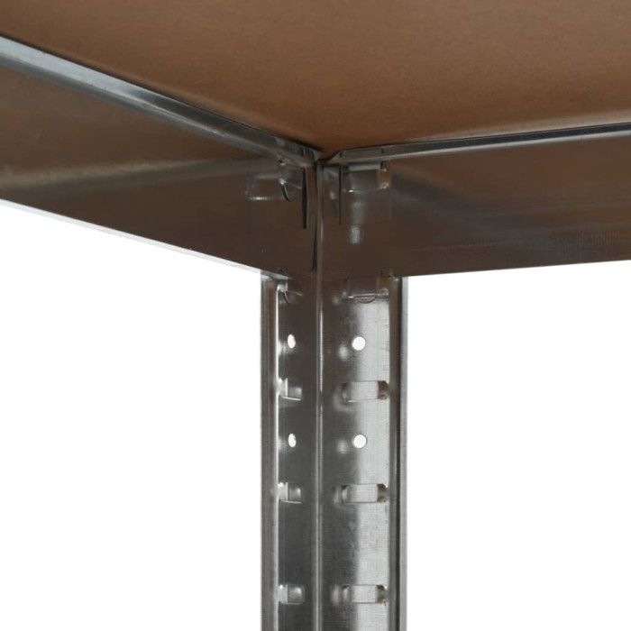 VidaXL Étagère de rangement Argenté 75x75x180 cm Acier et MDF
