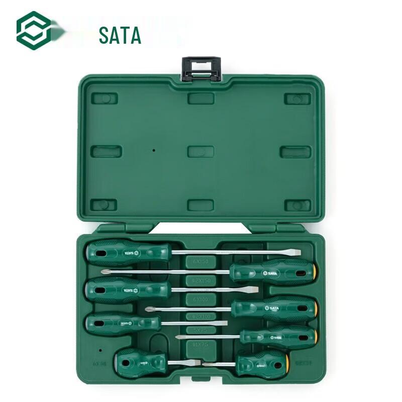 SATA A-Series 8-Piece Slotted  Phillips Screwdriver Set 8-Piece Set