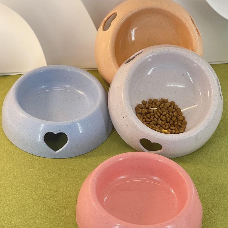 Non-Spill Pet Food Bowl Dogs Cats Plastic Feeding Dish With Stable Base Small Large Sizes