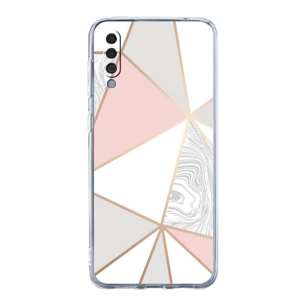 Marble Geometric Phone Case For Samsung Galaxy A52 A50 A70 A10 A30 A40 A20S A20E A02S A12 A22 A72 A32 5G A04s Soft Clear Cover