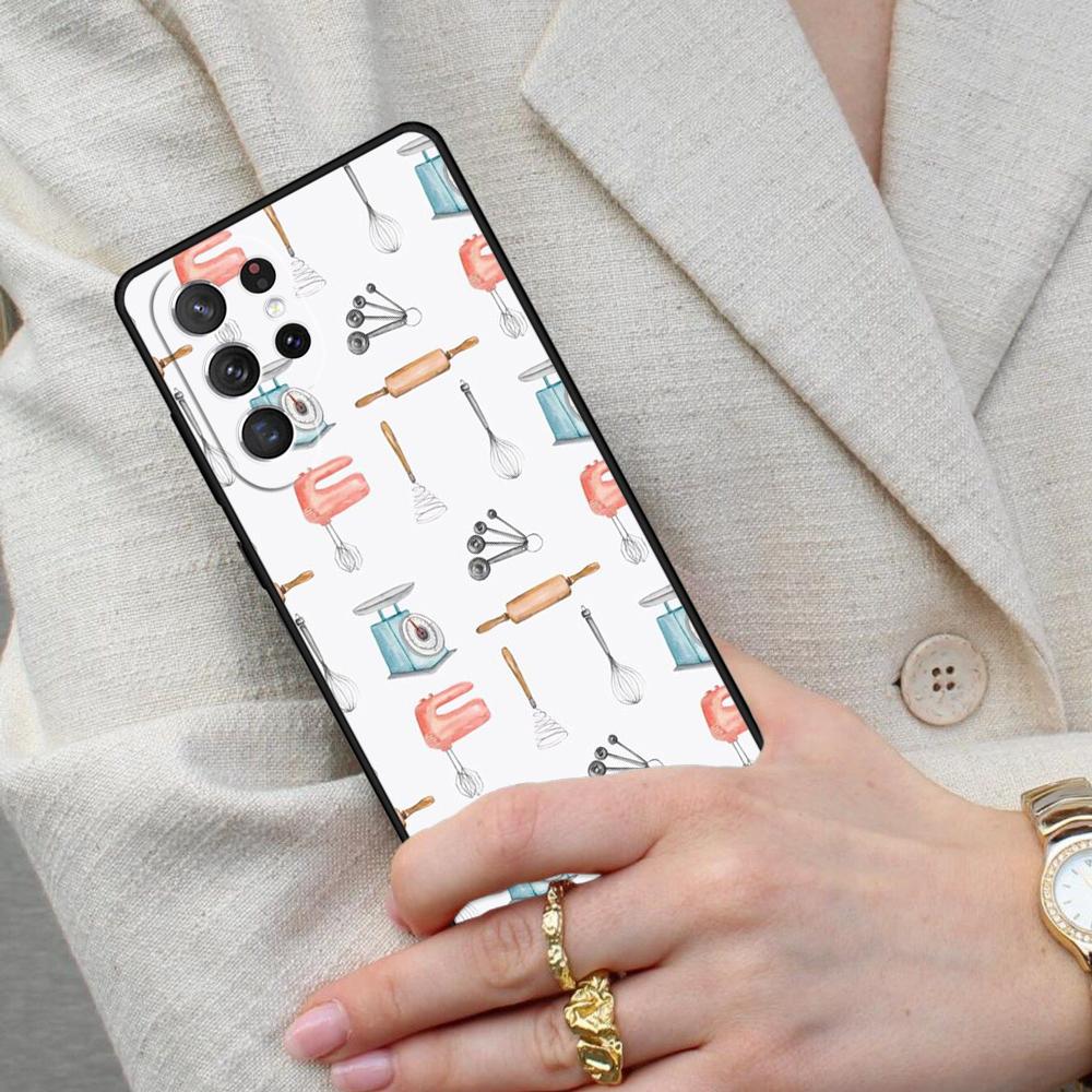 Backen Kochutensilien Koch Kochwerkzeug SOFT Handyhülle für Samsung Galaxy S26 Ultra S25 S24 S23 S22 S21 S20 Note10 Hülle